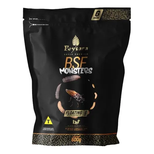 RAÇÂO POYTARA BSF BLACK MONSTERS FLOATING G 600GR
