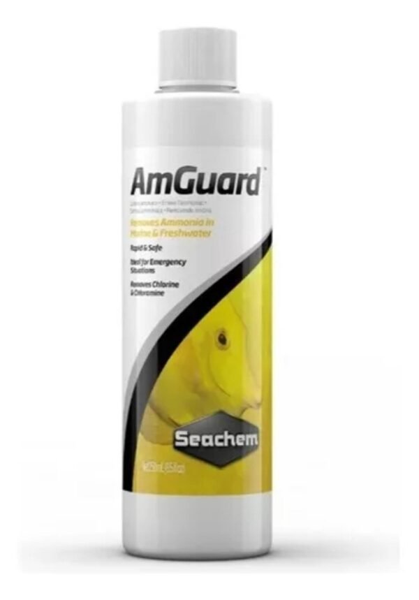 0c6554f64c40cbd87b3597a87fd1a179.jpg Condicionador Anti-amônia Para Aquário Seachem Amguard 250ml