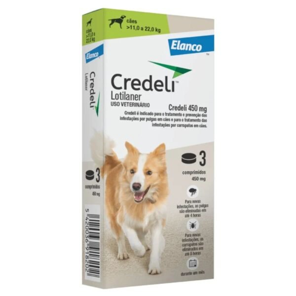 CREDELI ANTIPULGAS P/ CÃES 450MG - 3 COMPRIMIDOS