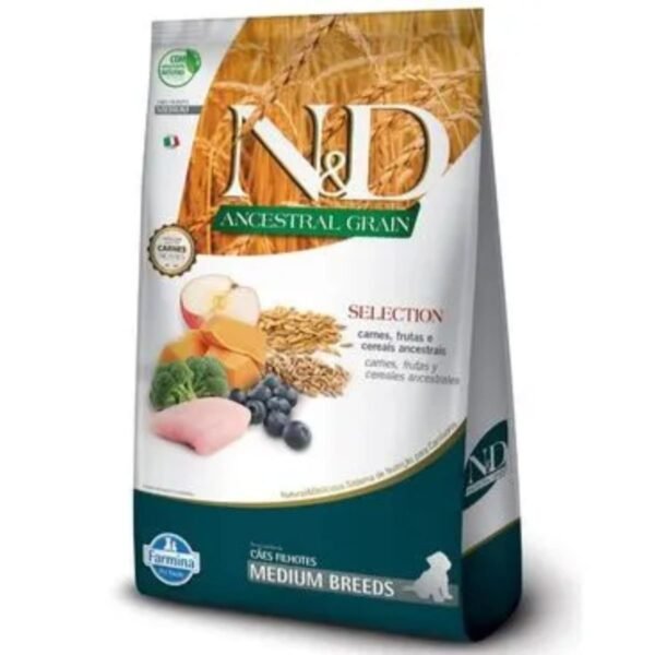 1ade38e6ddcbe43aace91685cb06b87c.jpg RAÇÃO ND ANCESTRAL SELECT PARA CÃES FILHOTES MEDIUM 15KG