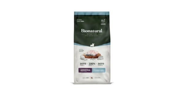 1b41025d3f66ef795fa5f7a12cd38f12.jpg RAÇÃO BIONATURAL SENSITIVE CAES RP ADULTOS 10,1 KG