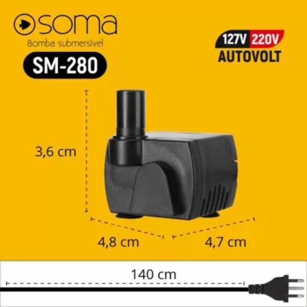 2c75102ff7cbc1df5280318281ac136c.jpg BOMBA SUB SOMA AQUARIOS E FONTES SM-280 (280L/H) AUTOVOLT