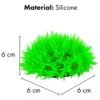 ENFEITE DE SILICONE SOMA CORAL GONIOPORA VERDE