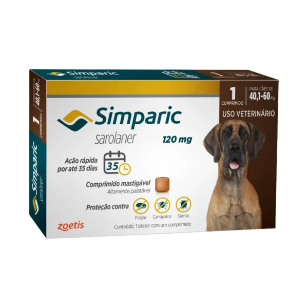36999bed412d5d0cd9c2f20595aad613.webp Antipulgas e carrapatos Zoetis Simparic 120 Mg 40,1 A 60 Kg
