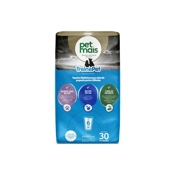 TAPETE HIGIÊNICO PETMAIS - TreinePet 30 un