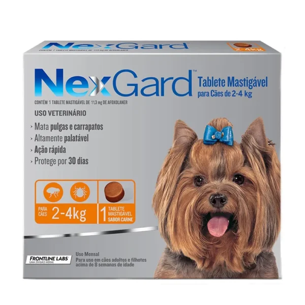 A VULSO Antipulgas E Carrapatos Nexgard 2 A 4kg Com 1 Comp.