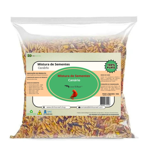 CANARIO BELGA MISTURA SUPER Premium 500G 100% PURO