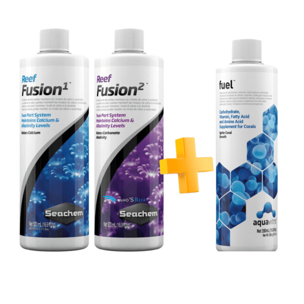Kit Seachem Reef Fusion 1 E 2 - 500ml + Fuel 350ml Top Reef