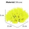 ENFEITE DE SILICONE SOMA CORAL GONIOPORA AMARELA