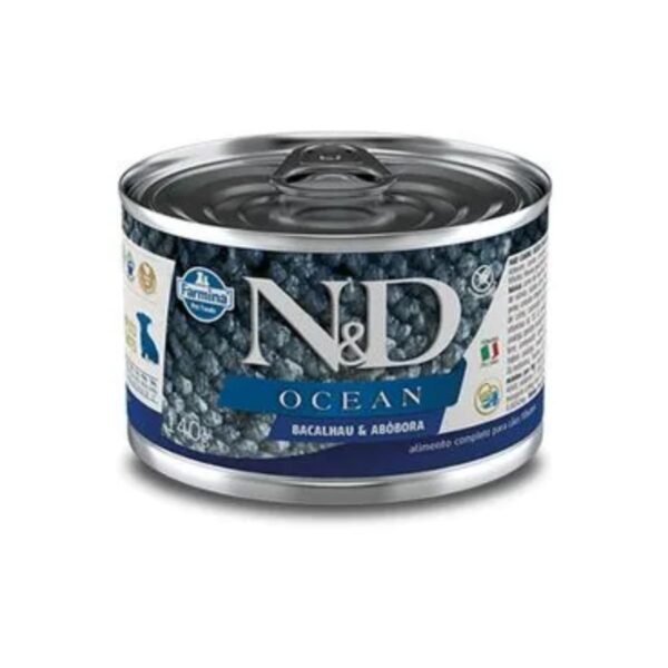 4cfd70271d83bf97bd9df36812bf8395.jpg RAÇÃO ÚMIDA ND OCEAN BACALHAU PARA CÃES FILHOTES 140G