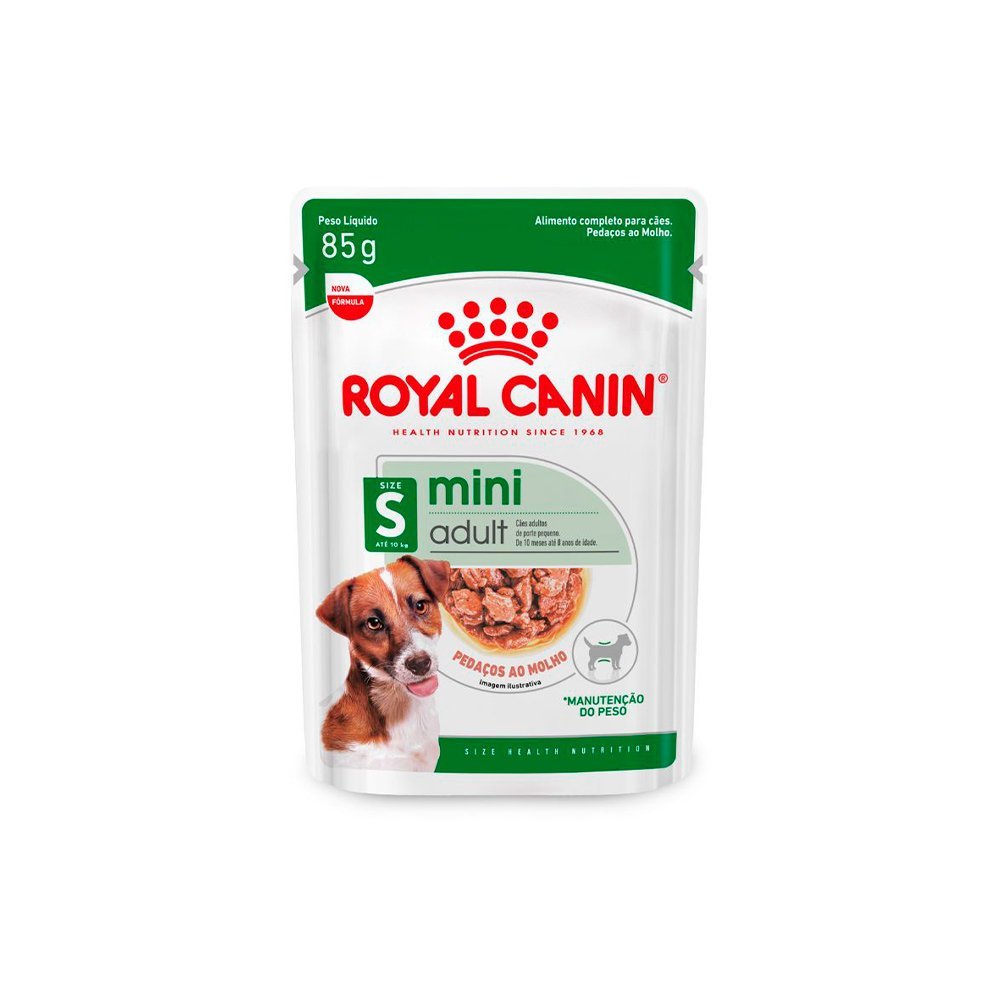 RAÇÃO ÚMIDA ROYAL CANIN SIZE MINI ADULT WET 85G