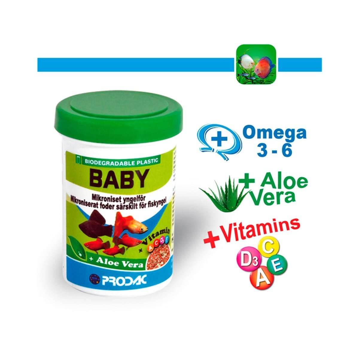 5d475dea7bec69088bb80eb83a907c6e.jpg Prodac Racao Prodac Baby 15g - Un