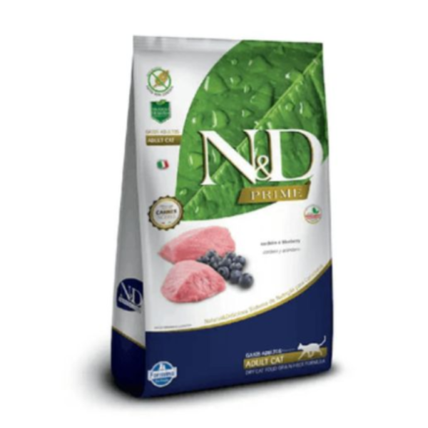 RAÇÃO ND PRIME P/ GATOS ADULTOS CORDEIRO 400G