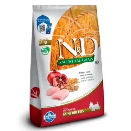 RAÇÃO ND ANCESTRAL P/ CÃES ADULTOS FRANGO SENIOR MINI 2,5KG