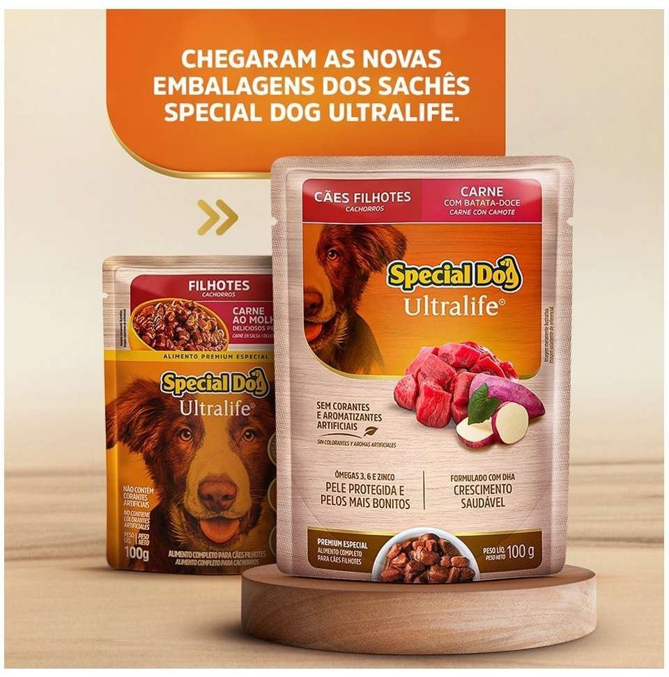 SACHE S DOG ULTRA FILH CARNE 100G