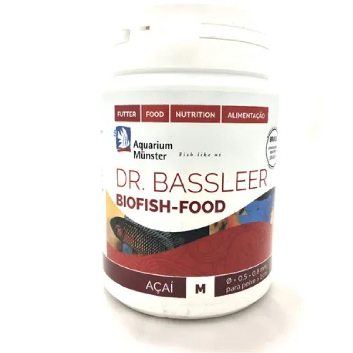 RAÇÃO DR.BASSLEER BIOFISH FOOD AÇAI 150G M AJUDA REPRODUTORES