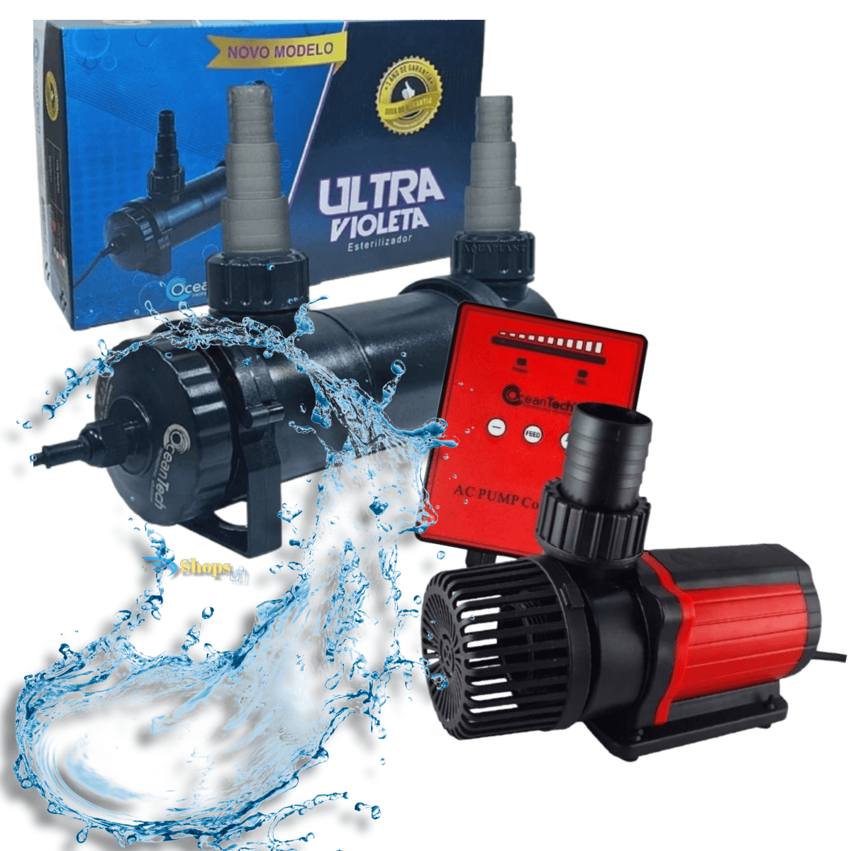 Kit Ocean Tech Bomba 6000l/h Ac-6000 + Filtro UV 13W