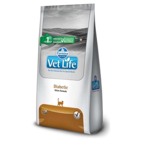 RAÇÃO VET LIFE DIABETIC PARA GATOS ADULTOS 400G