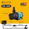 BOMBA SUB SOMA ALTA VAZAO ELETRONICA SDC- 4500 (4500L/H) AUTOVOLT