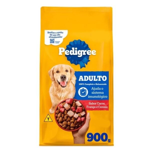 RAÇÃO PEDIGREE CÃES ADULTOS SABOR CARNE E FRANGO 900G