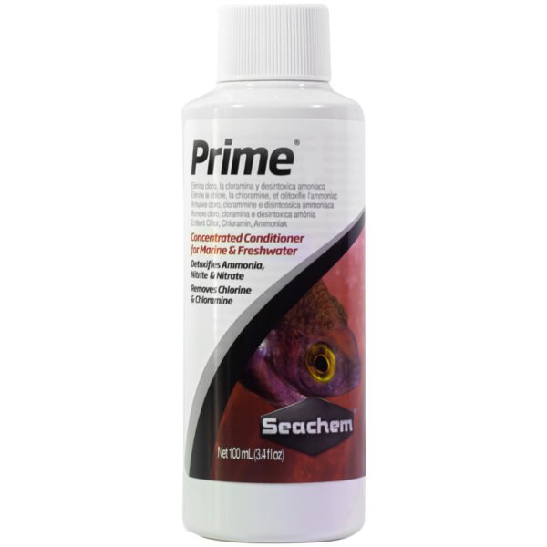 6c400cd3f67b6624688beb2c1e8b0a1a.jpg Seachem Prime 100ml Condicionador Remove Cloro Amônia Top