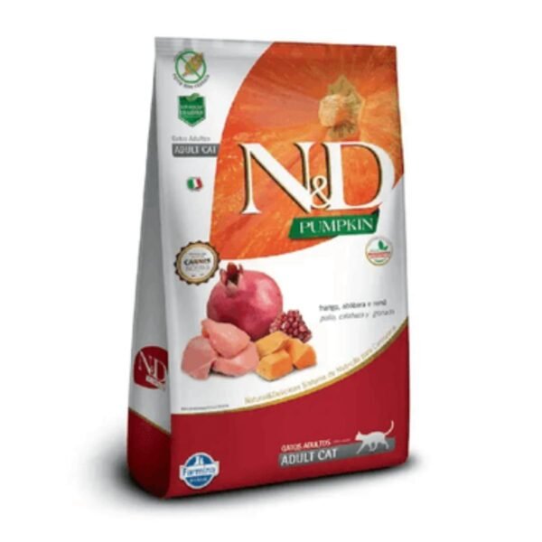 RAÇÃO ND PUMPKIN P/ GATOS ADULTOS FRANGO 400G