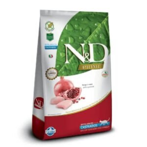 6ff993fc7a92ddbd68feeb997e59a8d5.jpg RAÇÃO ND PRIME P/ GATOS CASTRADOS FRANGO 400G