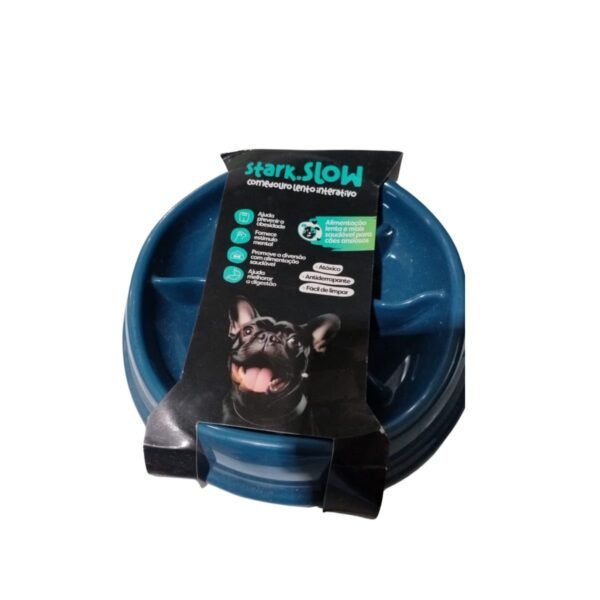 714488679950f74c86b89e465a871f42.jpg COMEDOURO LENTO STARK PET AZUL COBALTO 350ML