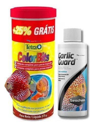 Tetra Colorbits Grânulos - 375g + Seachem Garlic Guard 100ml