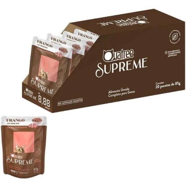 KIT 20UN SACHÊ QUATREE SUPREME P GATOS CASTRADOS FRANGO 85G