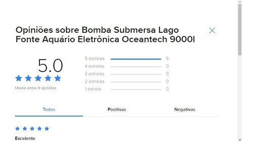 Bomba Submersa Eletrônica Oceantech Ac-9000l 127v