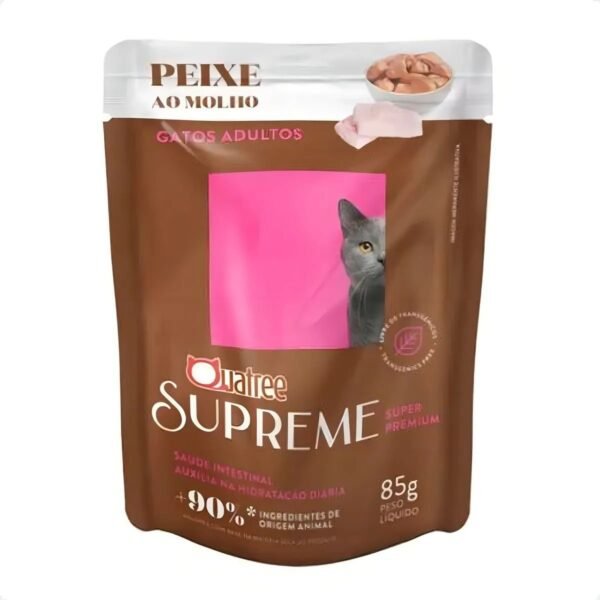 QUATREE SUPREME SACHÊ P/ GATOS ADULTOS PEIXE 85G 1UN