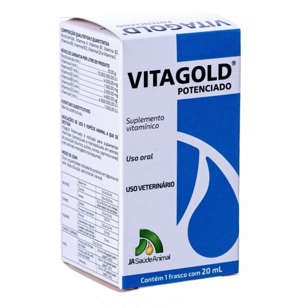 8966dd6be63830072a4f9f984d4da47a.jpg SUPLEMENTO VITAMÍNICO P/ ANIMAIS VITAGOLD POTENCIADO- 20ML