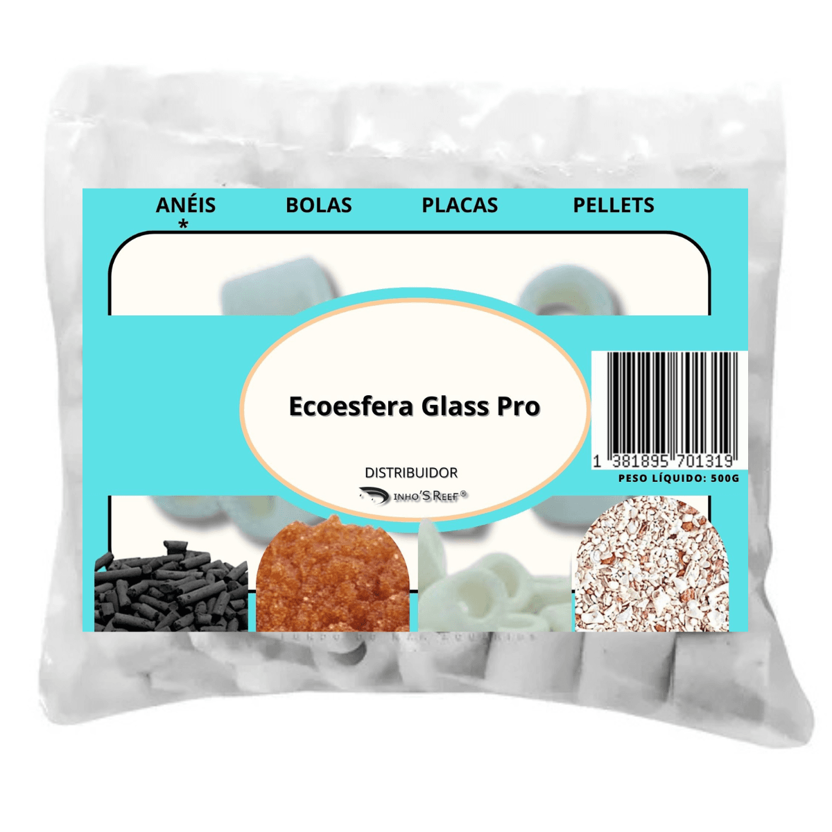 Ecoesfera Glass Pro 500G - CERÂMICA DINHOS REEF P/LAGOS