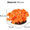 ENFEITE DE SILICONE SOMA CORAL ALVEOPORA VERMELHA 02