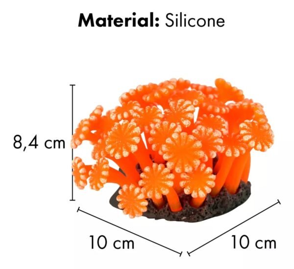 ENFEITE DE SILICONE SOMA CORAL ALVEOPORA VERMELHA 02
