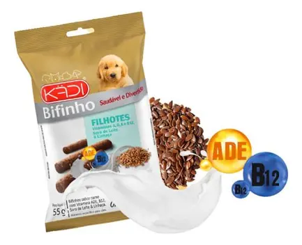 KADI-BIFINHO FILHOTES VITAMINAS A/D/E/B12 SORO DE LEITE E LINHACA 55G