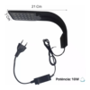 LUMINARIA LED SOMA X5 PRETA (10W) LED BRANCO/AZUL 127V