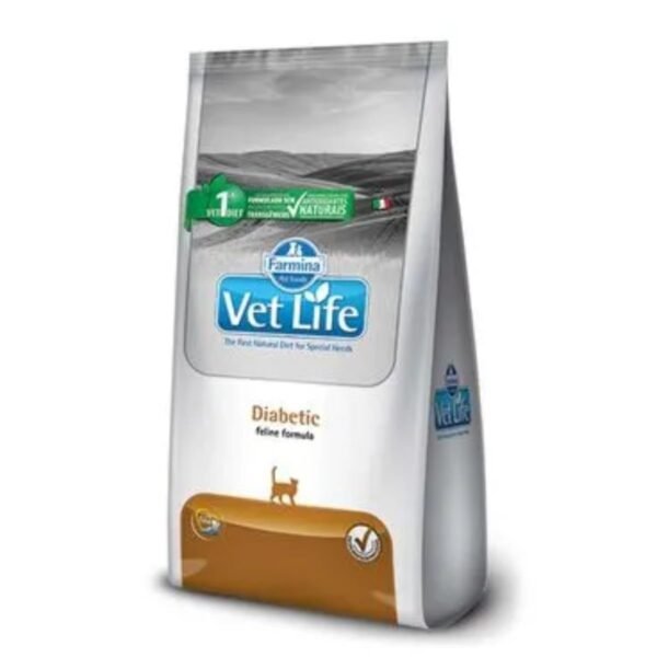 RAÇÃO VET LIFE DIABETIC PARA GATOS ADULTOS 2KG