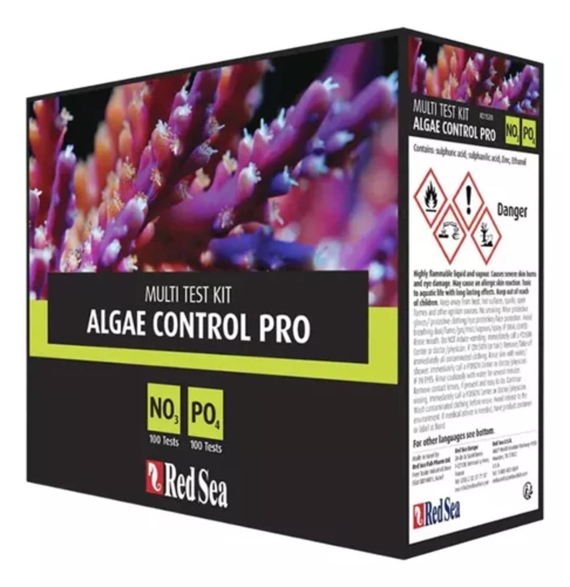 MULTI TEST KIT ALGAE CONTROL (NO3/PO4) - 100 TESTES RED SEA