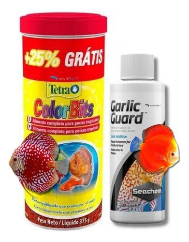 D_733975-MLB75553184260_042024-O.jpg Tetra Colorbits Grânulos - 375g + Seachem Garlic Guard 100ml