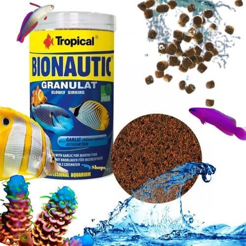 Ração Em Grãos Para Peixes Marinhos Bionautic Granulat 55g