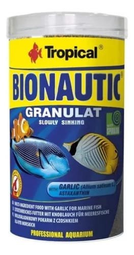 Ração Em Grãos Para Peixes Marinhos Bionautic Granulat 55g