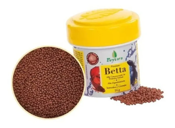 ab1e07b3c90919a99b4450767890ae93.webp Raçao Para Peixe Beta Poytara Betta 14g Premium