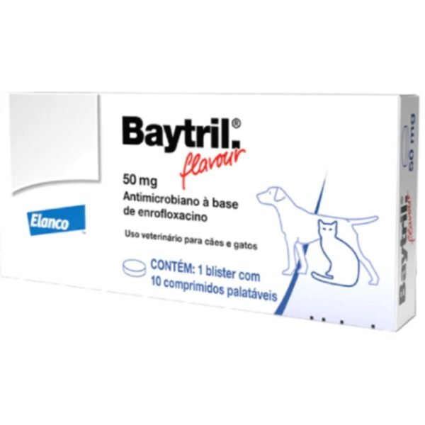 ANTIBIOTICO BAYTRIL FLAVOUR ENROFLOXACINO 50MG - 10 COMP