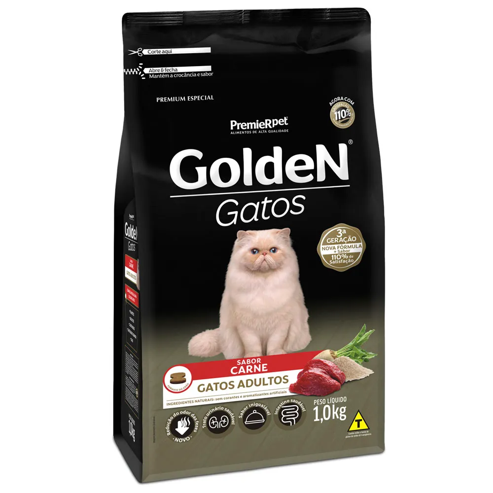 GOLDEN GATOS ADULTOS CARNE 1,0 KG