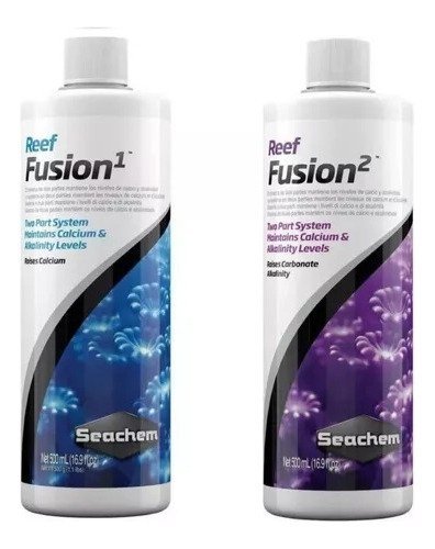 bcfb42bc946da06fb30bd713d71a8da6.jpeg Seachem Reef Fusion 1 E 2 - 500ml Cálcio E Alcalinidade