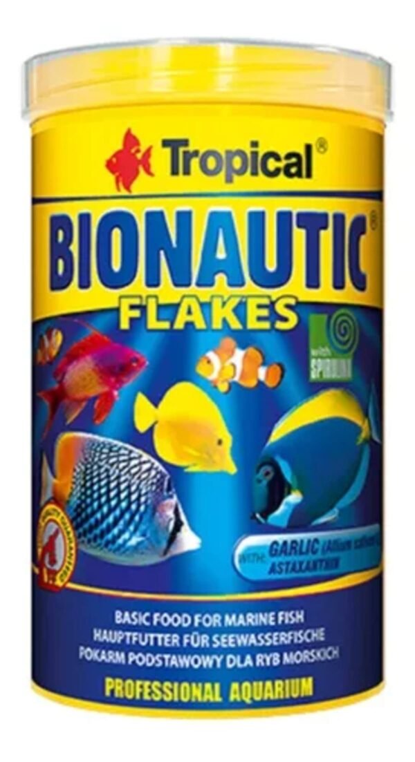 be2b10c89b69bc024418b86907f27c02.jpg Tropical Bionautic Flakes 200g Ração Flocos Peixe Marinhos