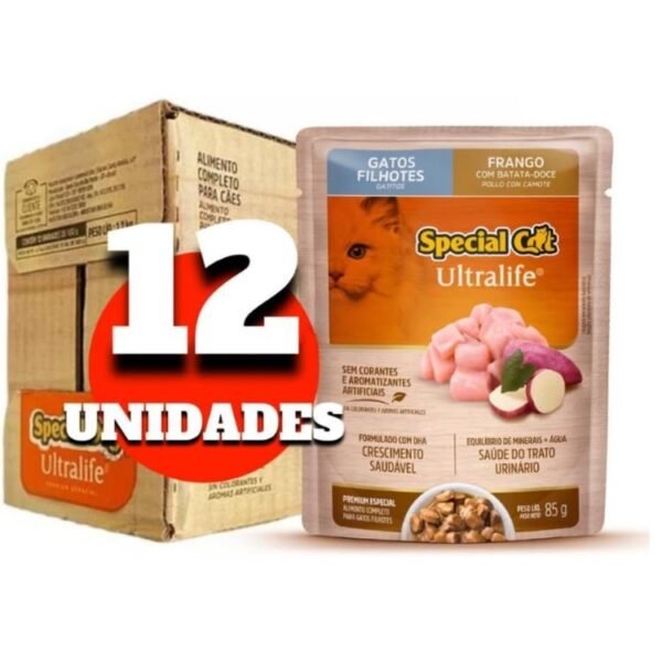 cad36f05a473909cd69f97a34dd1c13b.jpg KIT 12UN SACHE SPECIAL CAT ULTRA FILHOTES FRANGO 85G