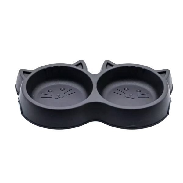 COMEDOURO DUPLO FACE CAT 500ML 2X250ML PRETO